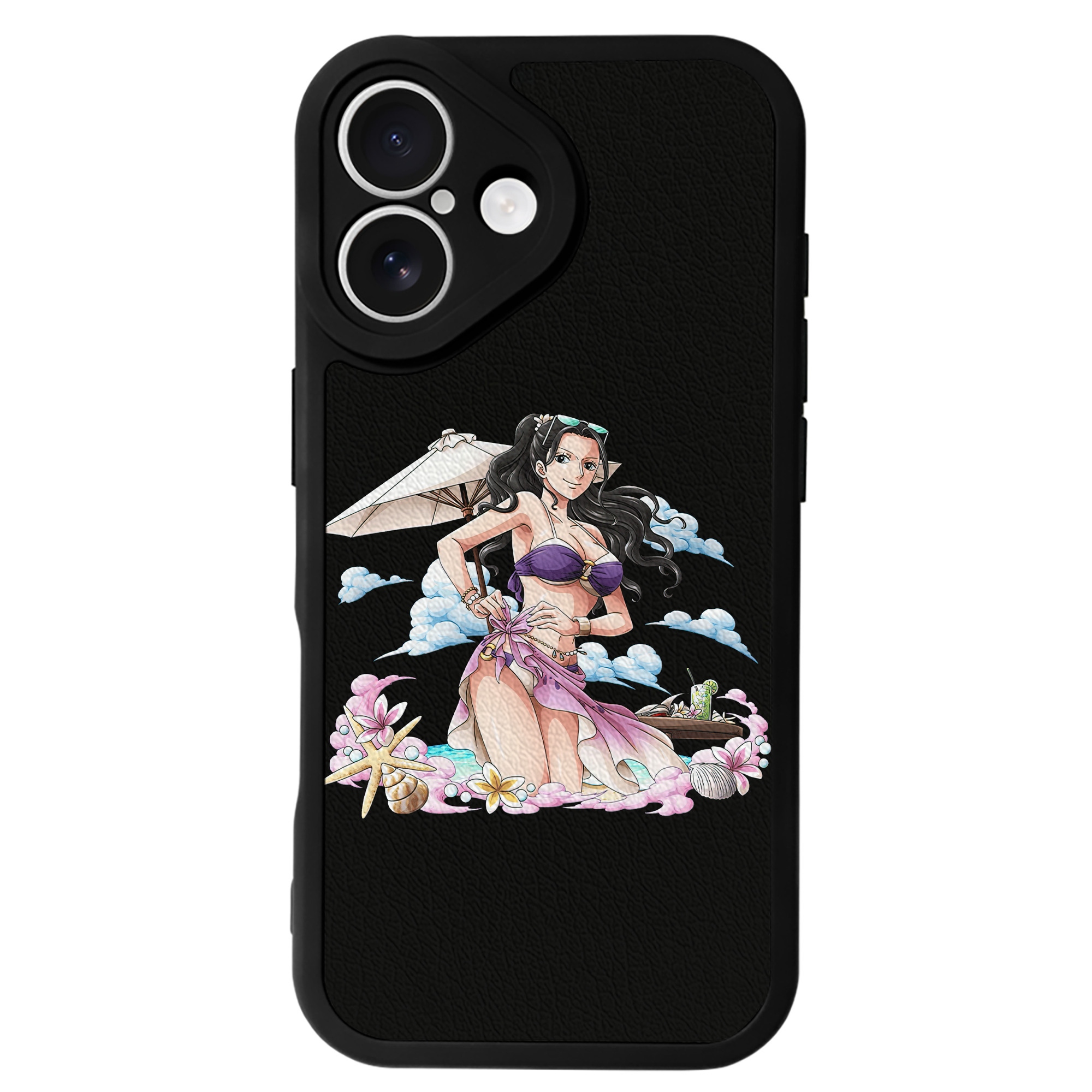 （画像用） ワンピース ニコ・ロビン ONE PIECE Nico Robin 【iPhone 16シリーズ対応】シリコンスマホケース（レザー調） 材質：シリコン